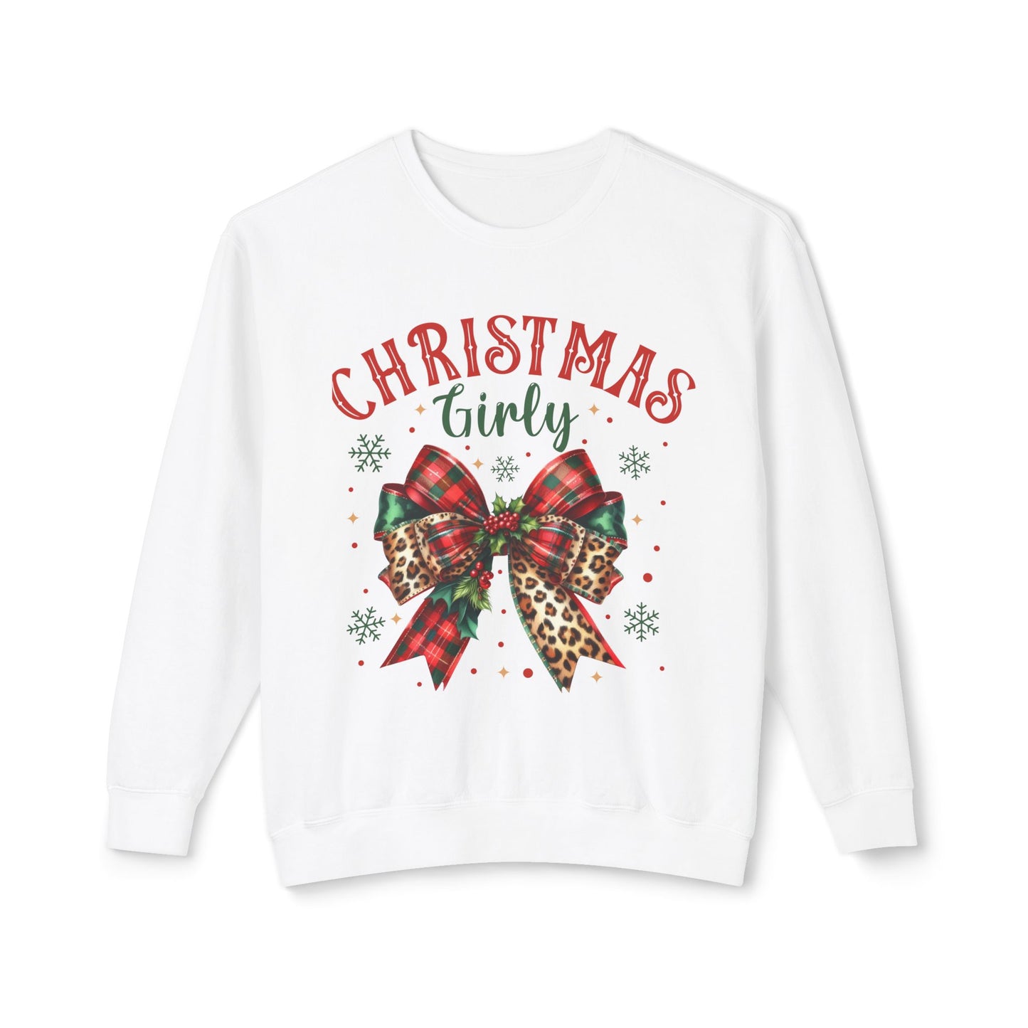 Christmas Girly Unisex Lightweight Crewneck Sweatshirt