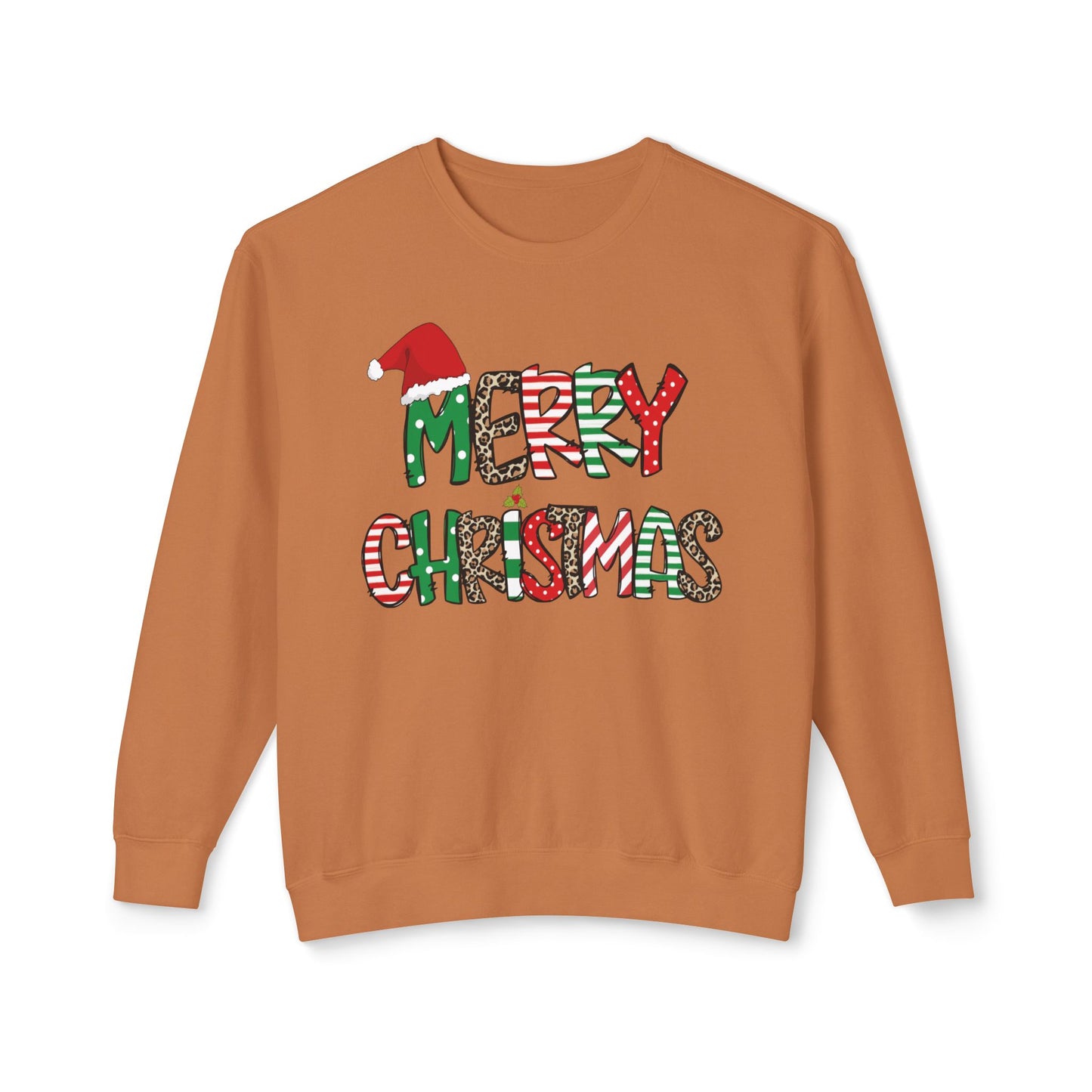 Christmas Lightweight Crewneck Sweatshirt - Merry Christmas Sweatshirt