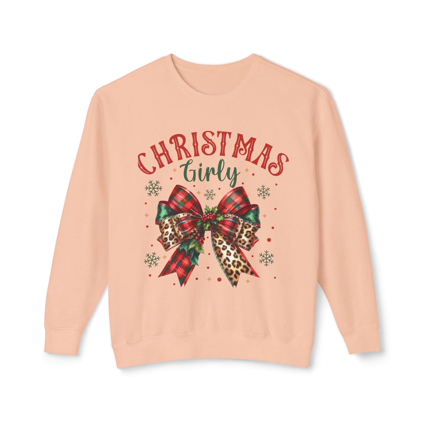 Christmas Girly Unisex Lightweight Crewneck Sweatshirt