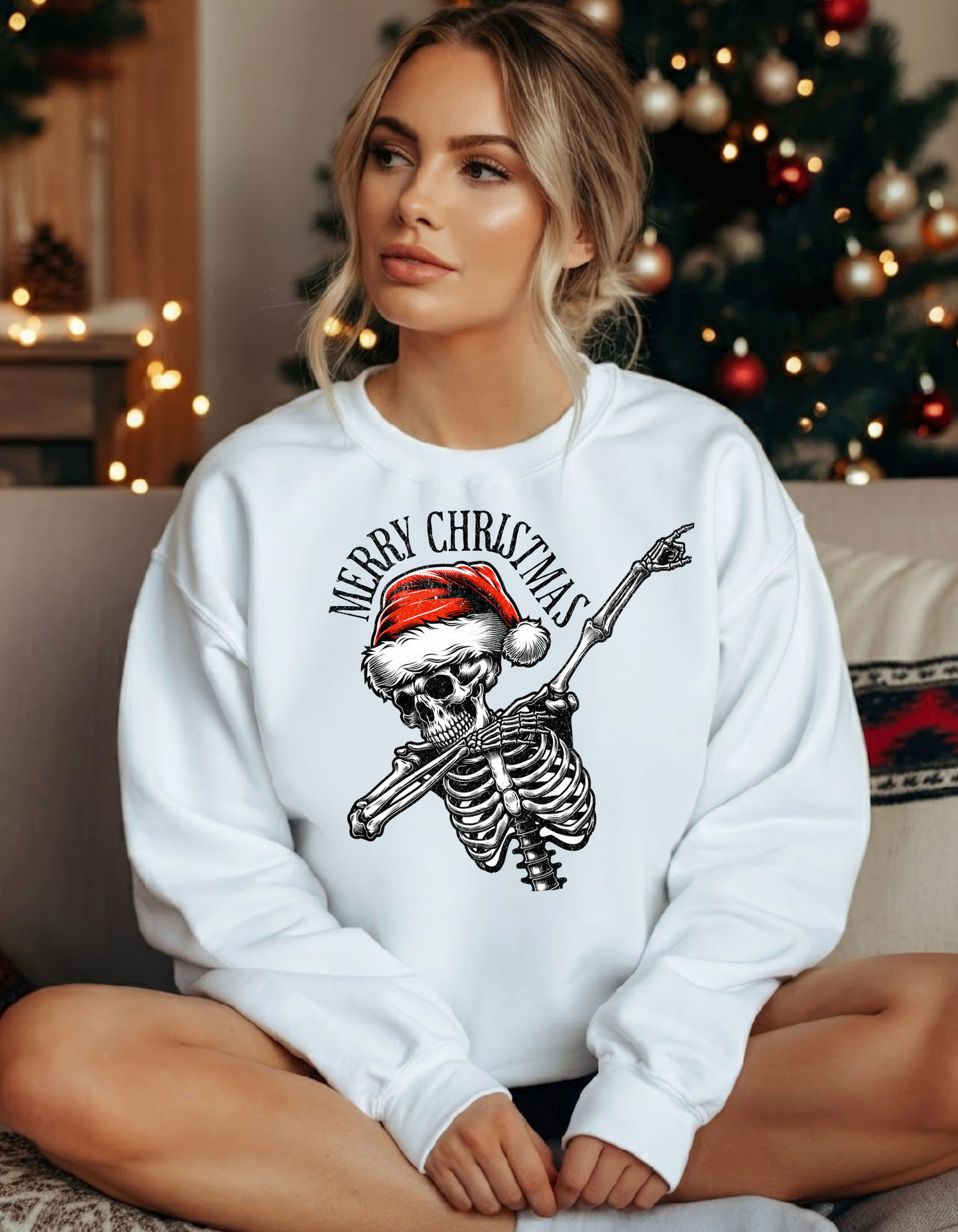 Christmas Skeleton Crewneck Sweatshirt