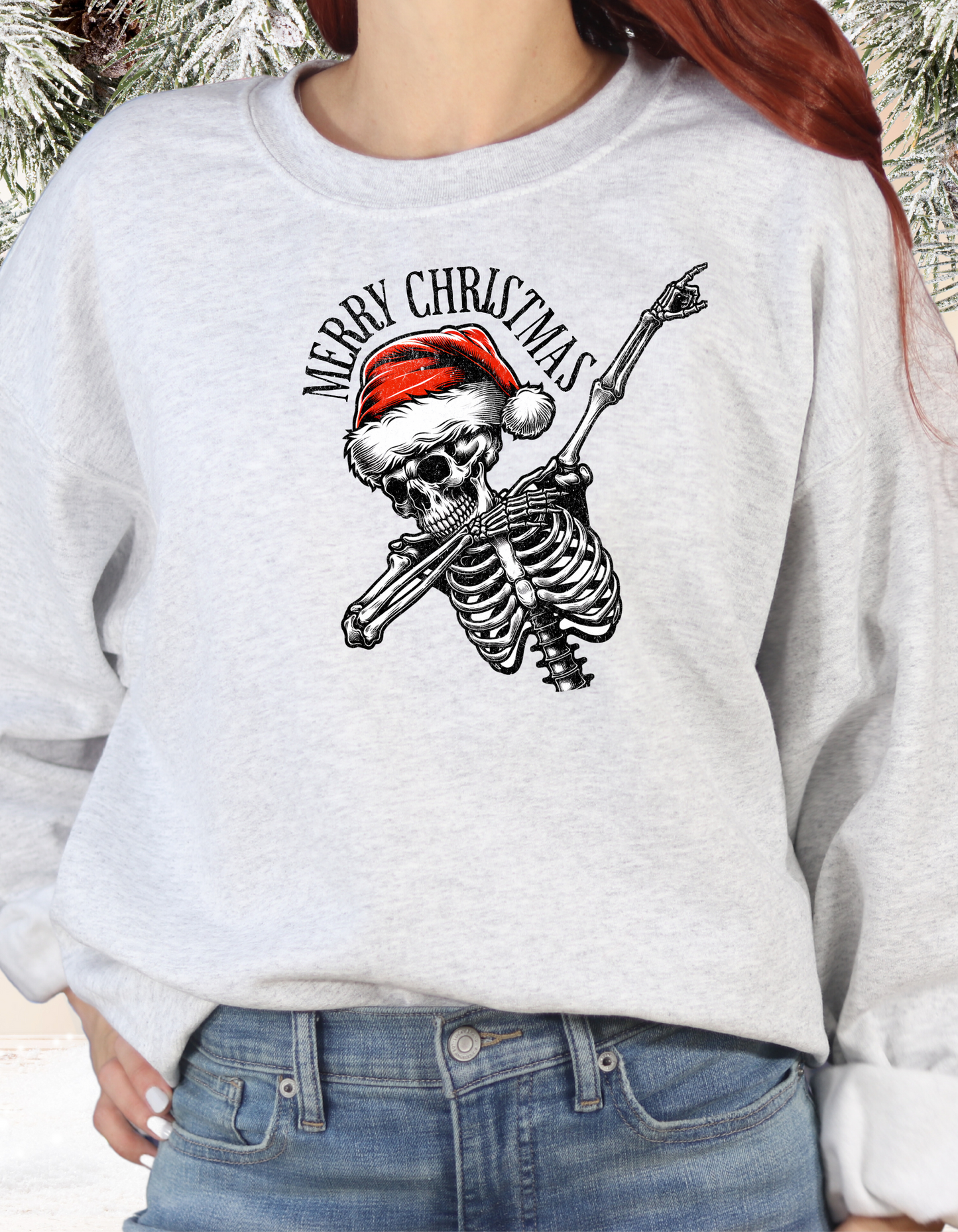 Christmas Skeleton Crewneck Sweatshirt