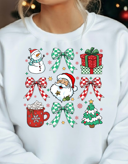 Christmas Bows and Santas Unisex Sweatshirt