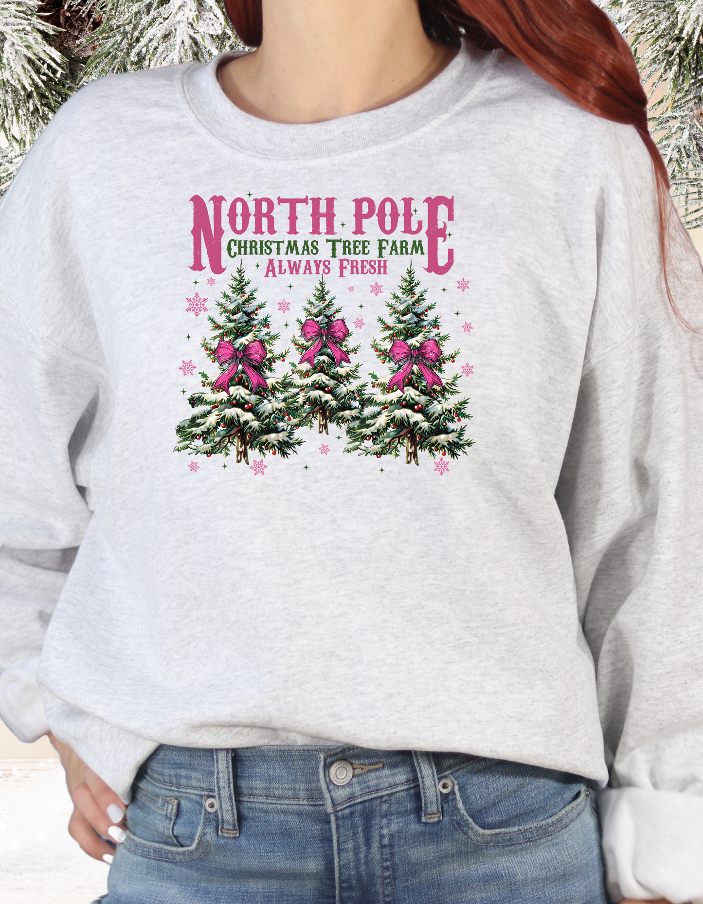 North Pole Tree Farm Holiday Sweatshirt