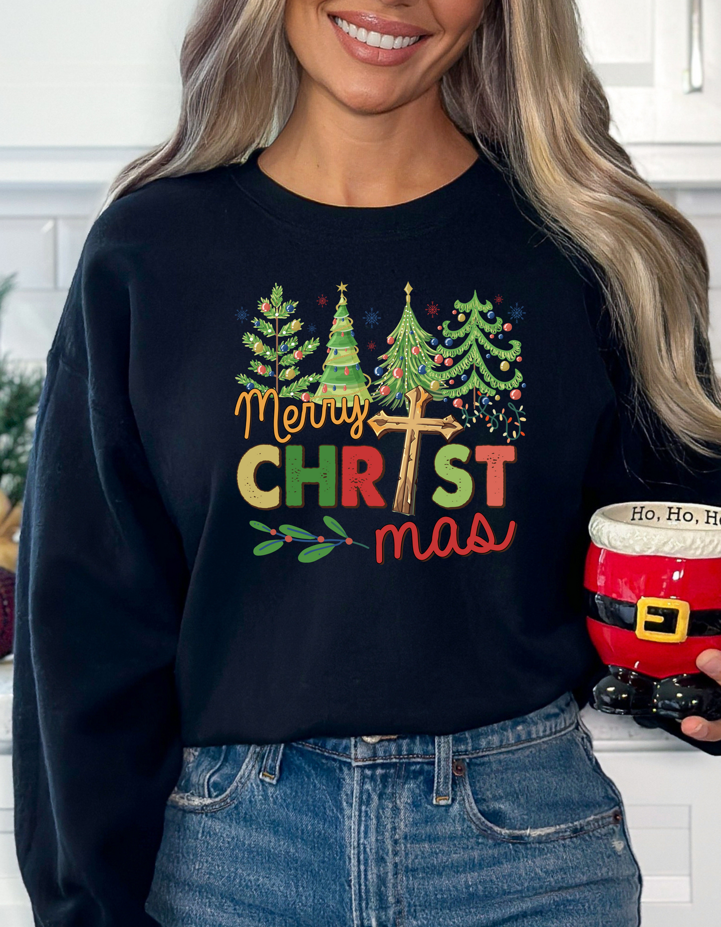 Christ-mas Trees Merry Christmas Unisex Sweatshirt