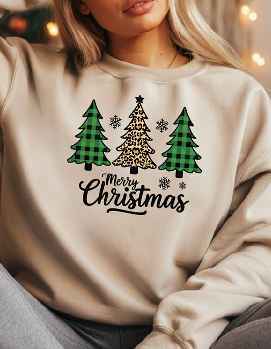 Plaid Christmas Trees Sweatshirt