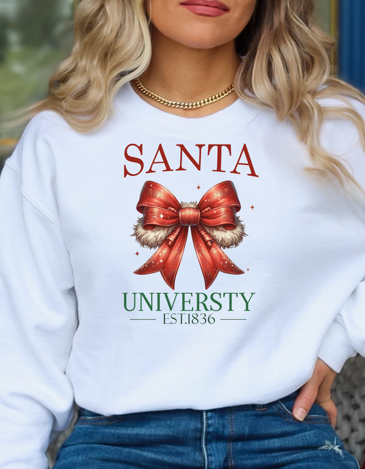 Santa Universuty Unisex Lightweight Crewneck Sweatshirt