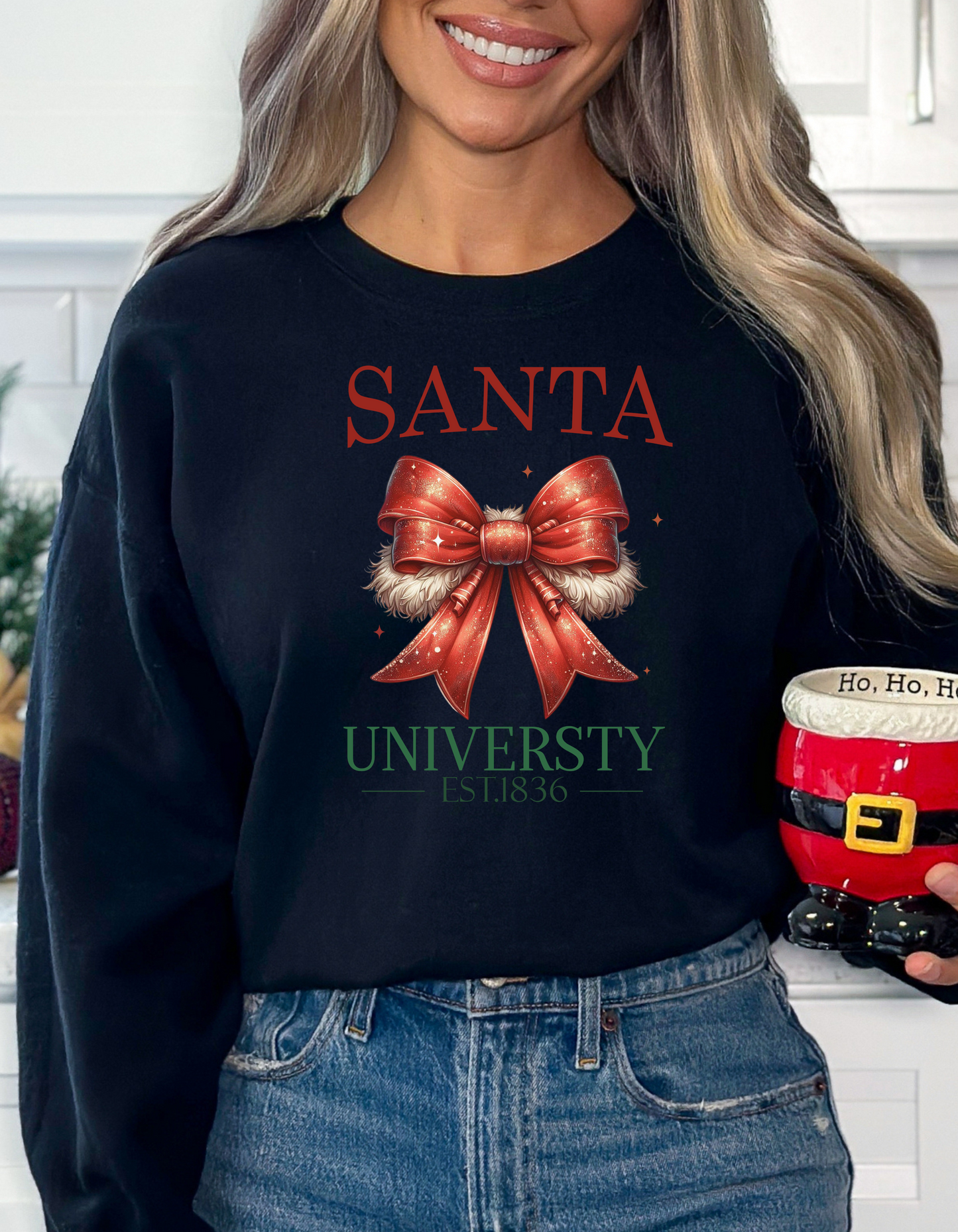 Santa Universuty Unisex Lightweight Crewneck Sweatshirt