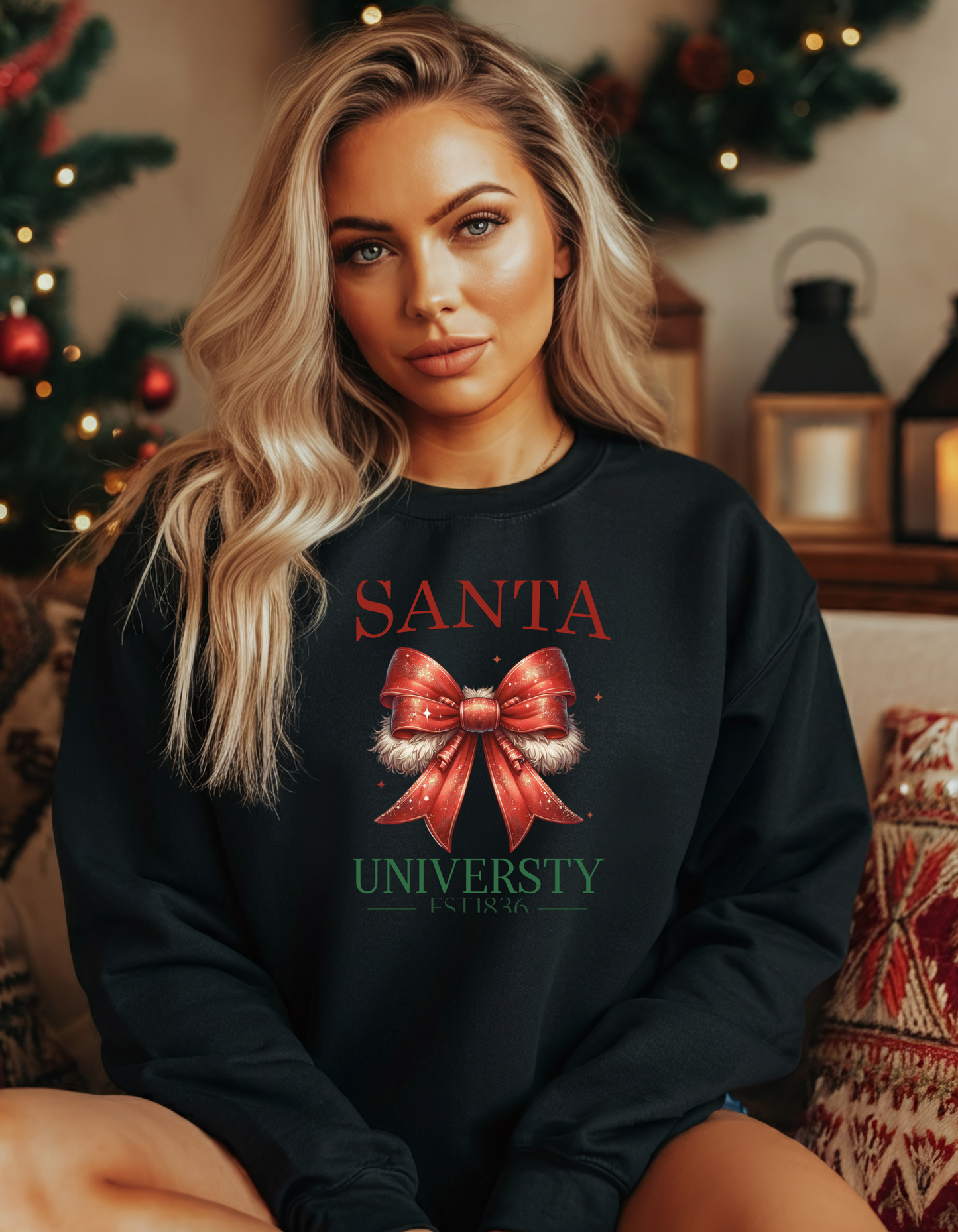 Santa Universuty Unisex Lightweight Crewneck Sweatshirt