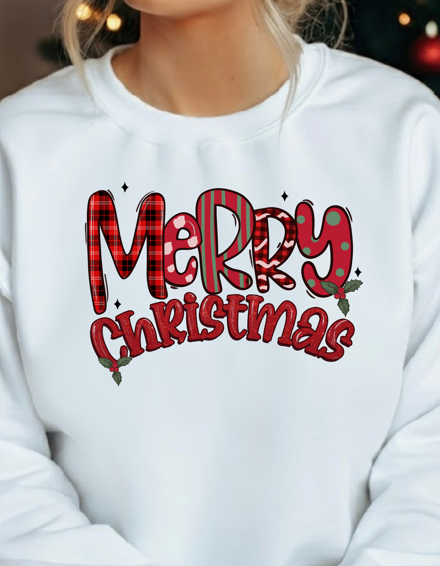 Christmas Unisex Crewneck Sweatshirt - Merry Christmas Design