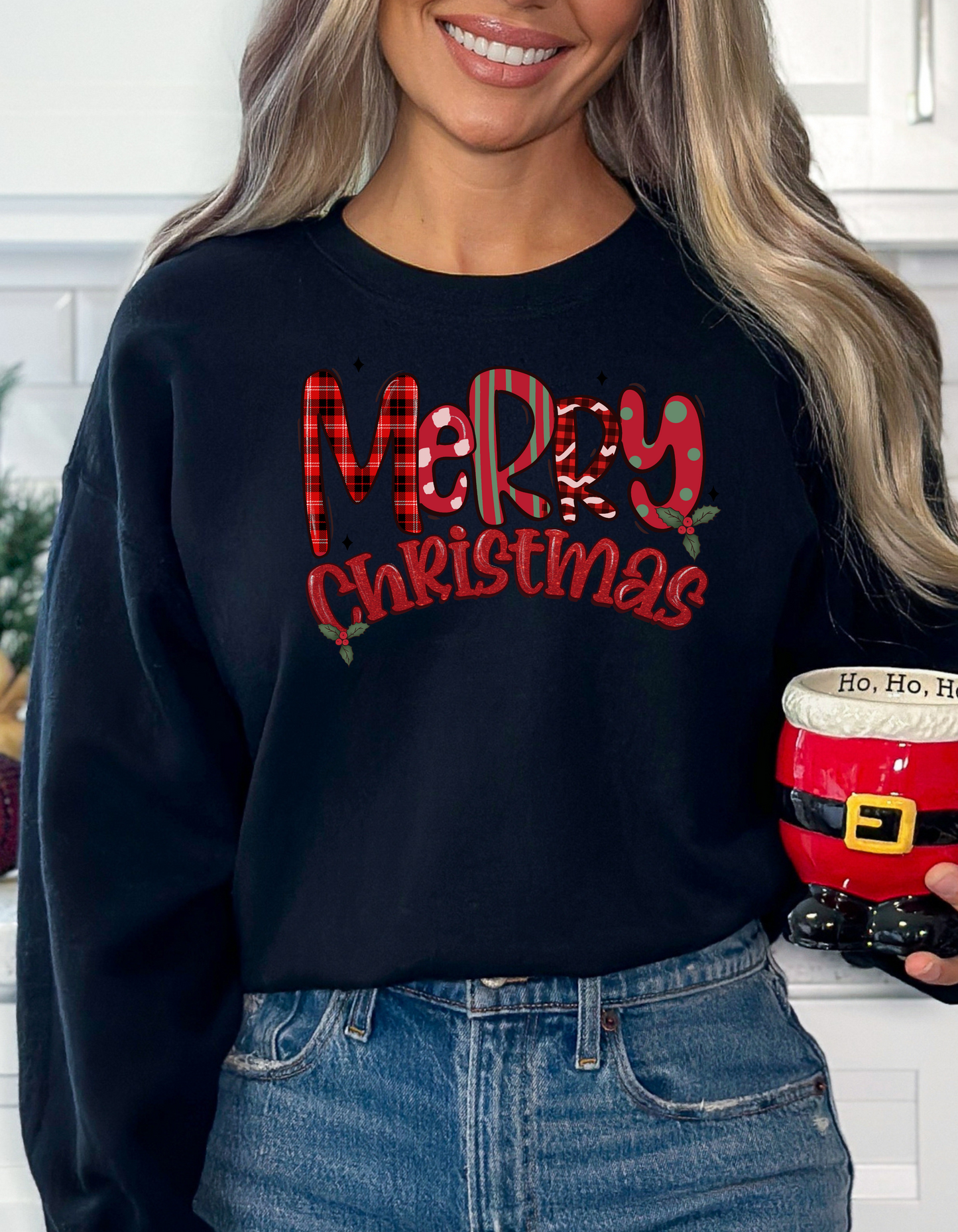 Christmas Unisex Crewneck Sweatshirt - Merry Christmas Design