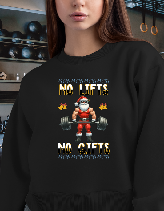 Christmas 100% cotton Unisex Lightweight Crewneck Sweatshirt - No Lifts No Gifts Design