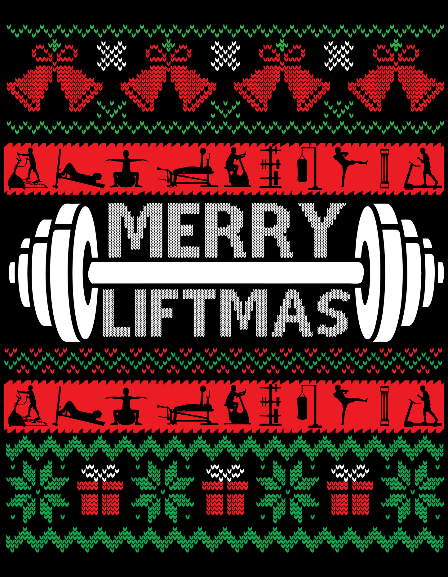 Christmas Lightweight Crewneck Sweatshirt - Merry Liftmas Design, Pump Cover