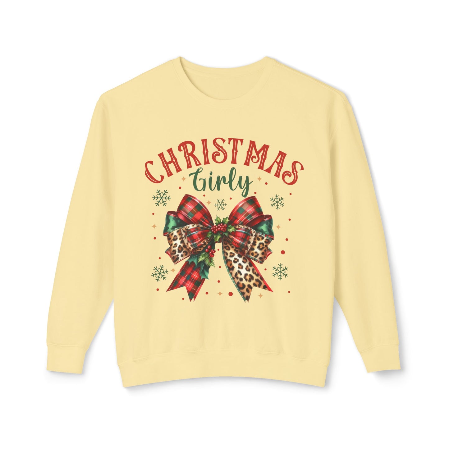 Christmas Girly Unisex Lightweight Crewneck Sweatshirt