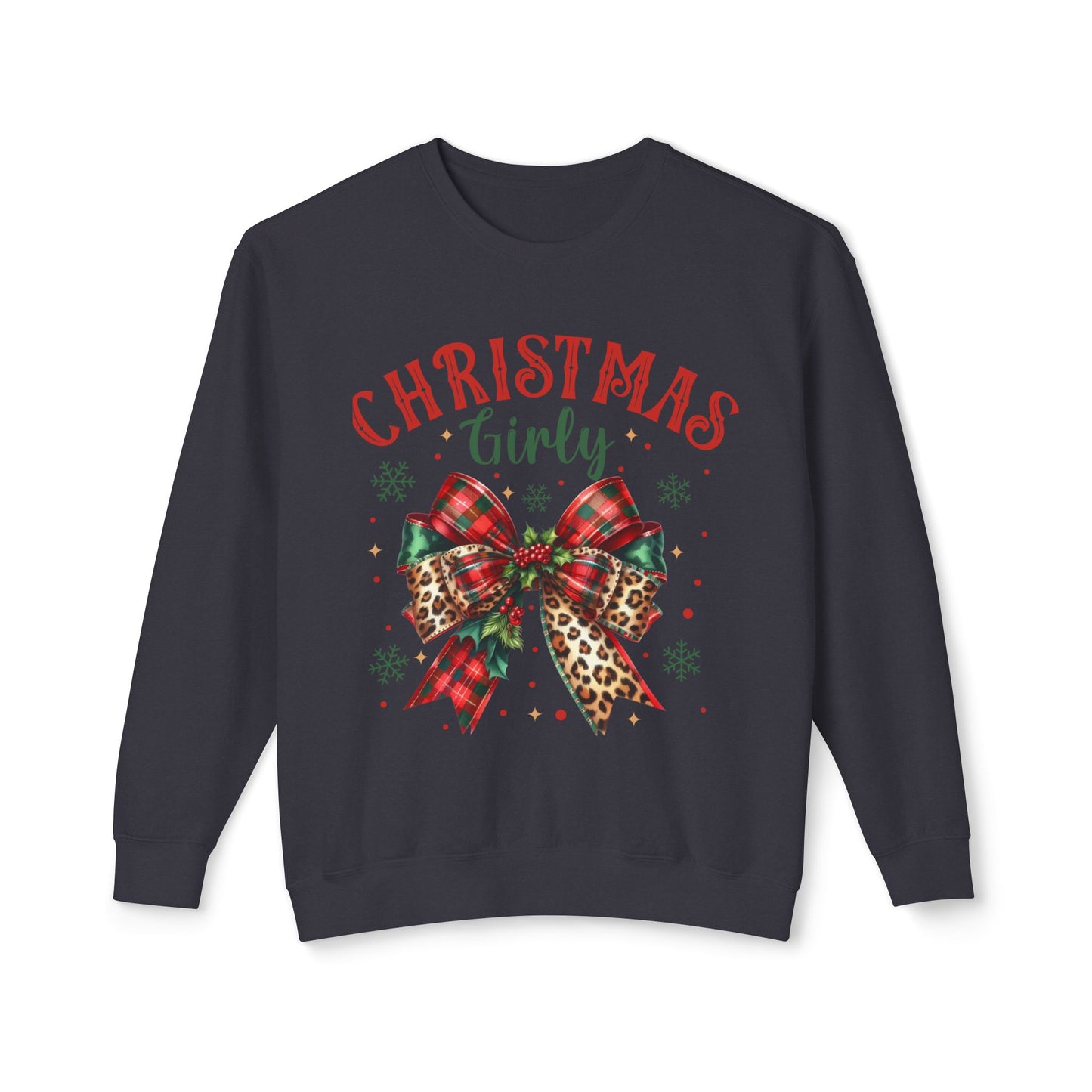 Christmas Girly Unisex Lightweight Crewneck Sweatshirt