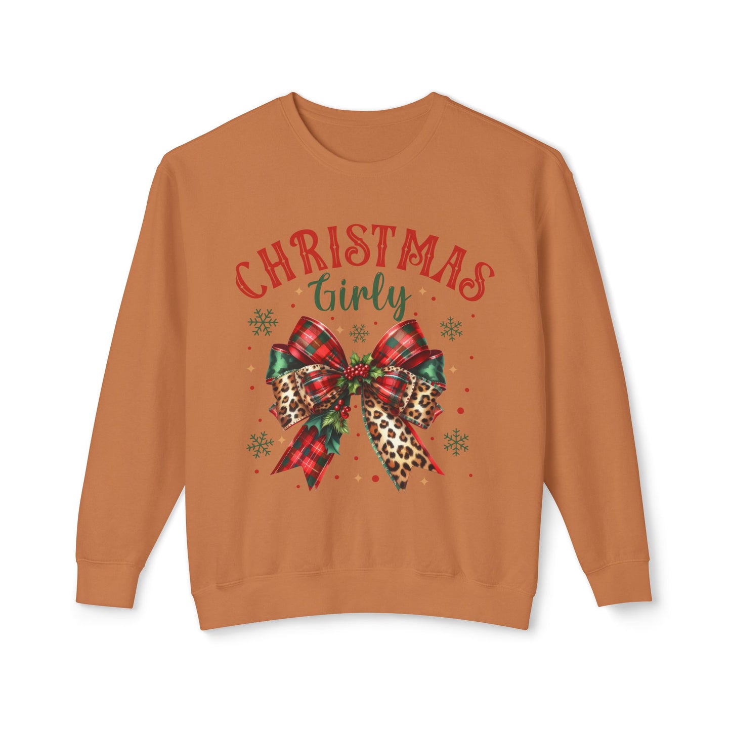 Christmas Girly Unisex Lightweight Crewneck Sweatshirt