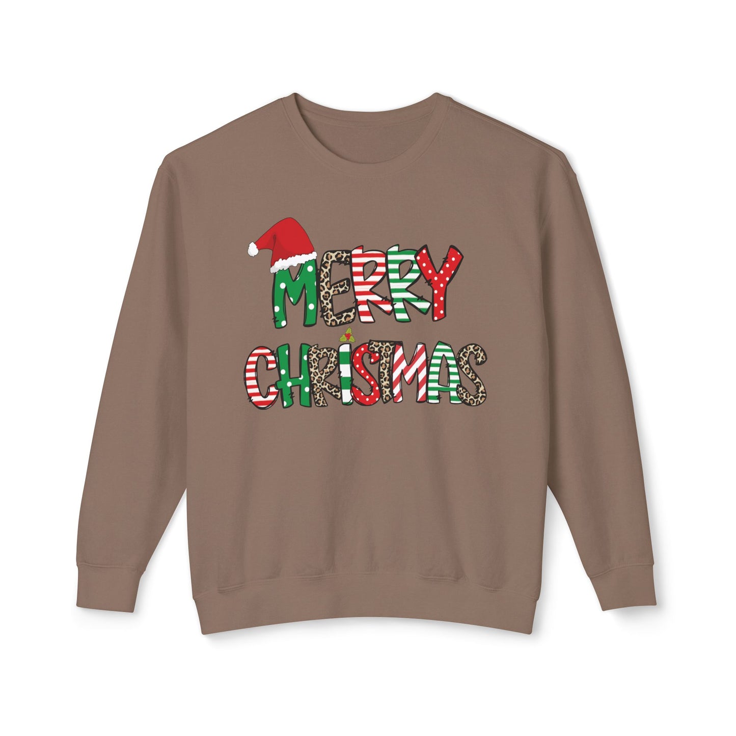 Christmas Lightweight Crewneck Sweatshirt - Merry Christmas Sweatshirt