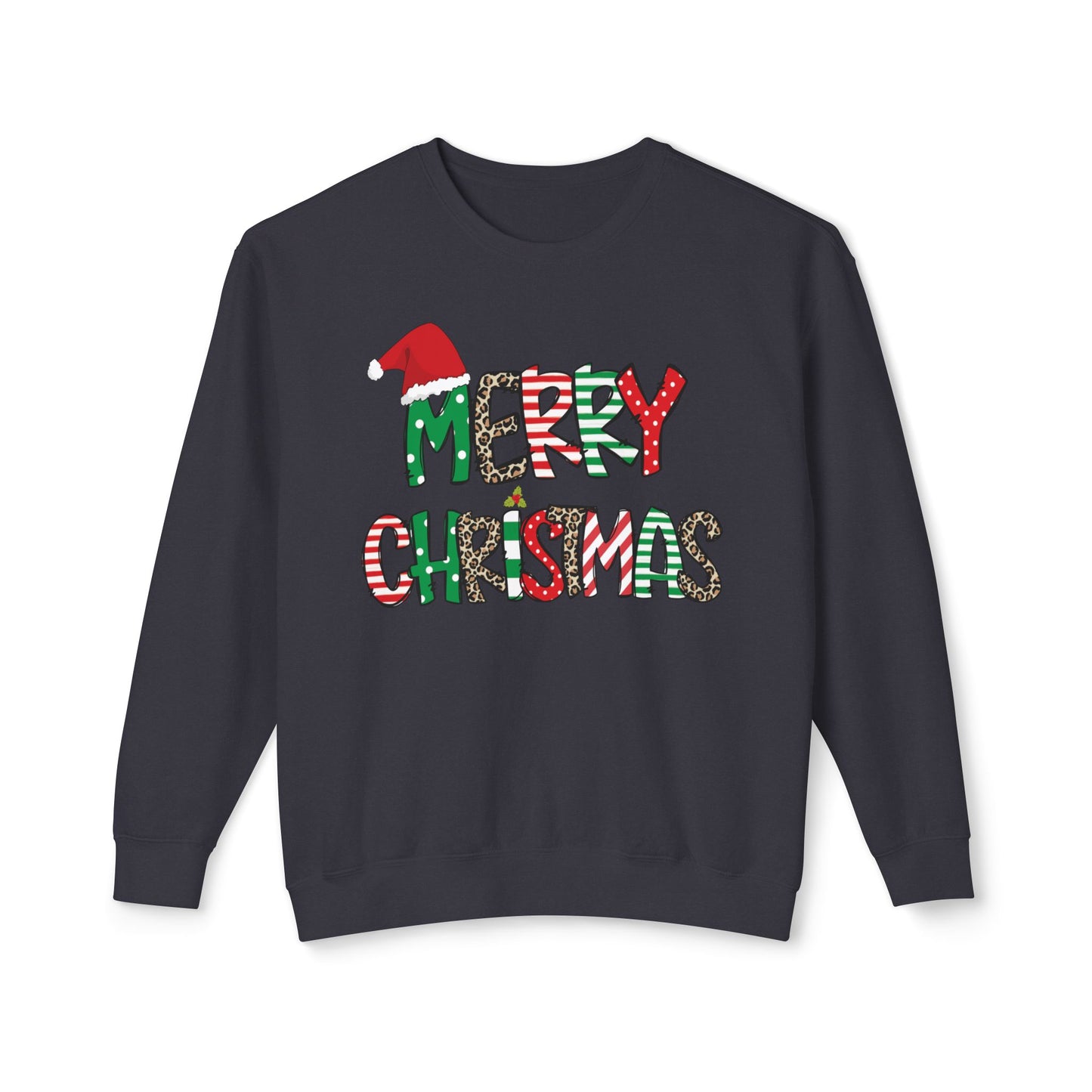 Christmas Lightweight Crewneck Sweatshirt - Merry Christmas Sweatshirt