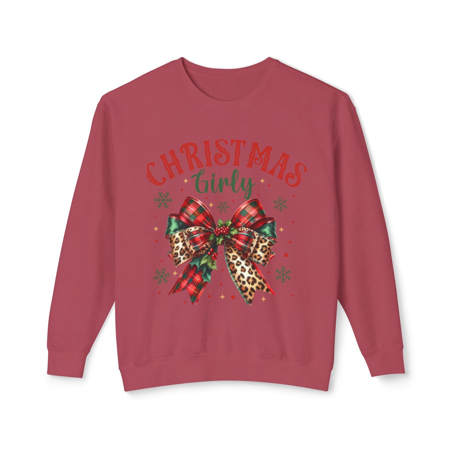 Christmas Girly Unisex Lightweight Crewneck Sweatshirt