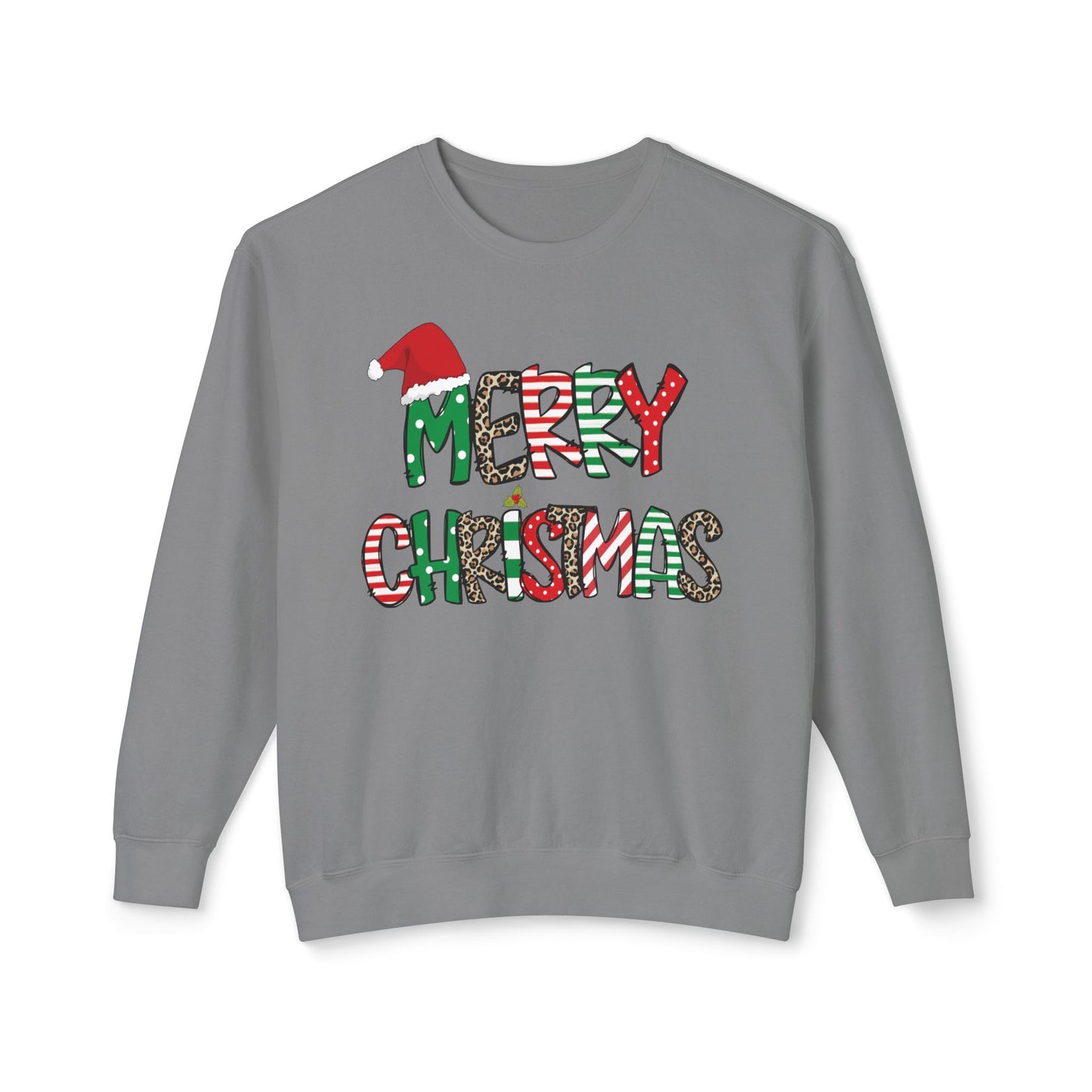 Christmas Lightweight Crewneck Sweatshirt - Merry Christmas Sweatshirt